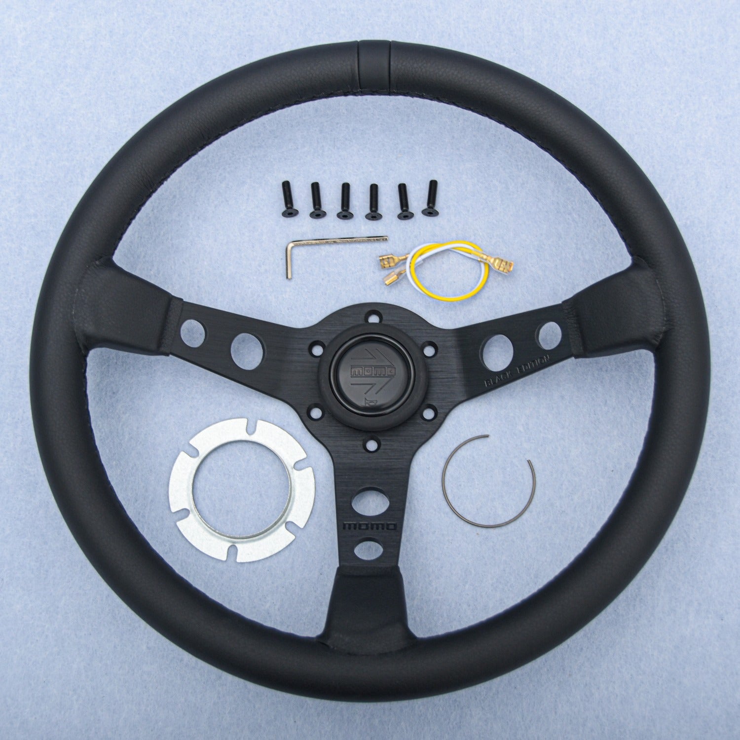 Momo Prototipo Black Edition Leather Steering Wheel 360mm – Box 2