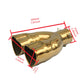 Dual Gold Heart Shaped Stainless Steel Car Exhaust Pipe Muffler Tip Straight