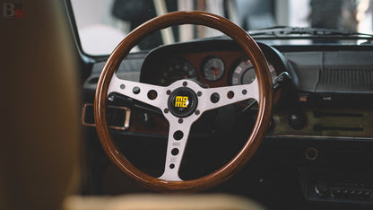Momo Heritage Indy Silver 350mm Steering Wheel