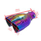 Dual Neo Chrome Heart Shaped Stainless Steel Car Exhaust Pipe Muffler Tip Straight