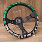 Vertex 1996 JDM Leather Steering Wheel Green 330mm