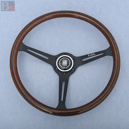 Nardi Classic 380mm Steering Wheel Mahogany Wood with Black Finish