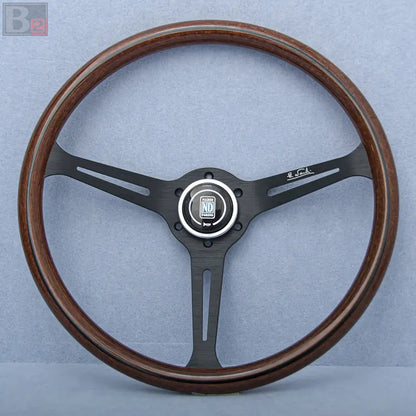 Nardi Classic 380mm Steering Wheel Mahogany Wood with Black Finish