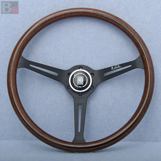 Nardi Classic 380mm Steering Wheel Mahogany Wood with Black Finish