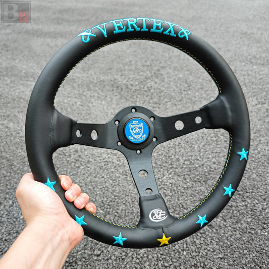 Vertex Speed 7 Star Mint Leather Steering Wheel 330mm