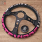 Vertex 1996 JDM Leather Steering Wheel Pink 330mm