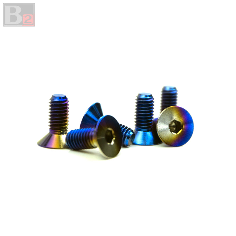 Titanium Flush Steering Wheel Bolts - Burnt (M5 x 8mm)