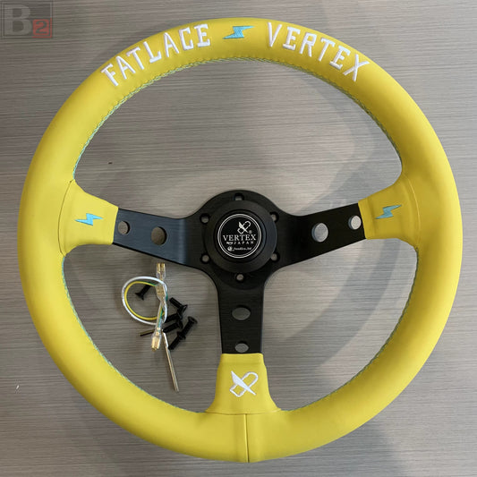 Vertex The Fast Life 330mm Steering Wheel (Yellow)