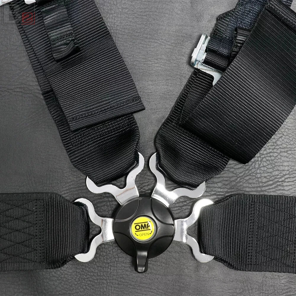 OMP 4 Point 3" Racing Seat Belt Quick Release Snap-On Harness
