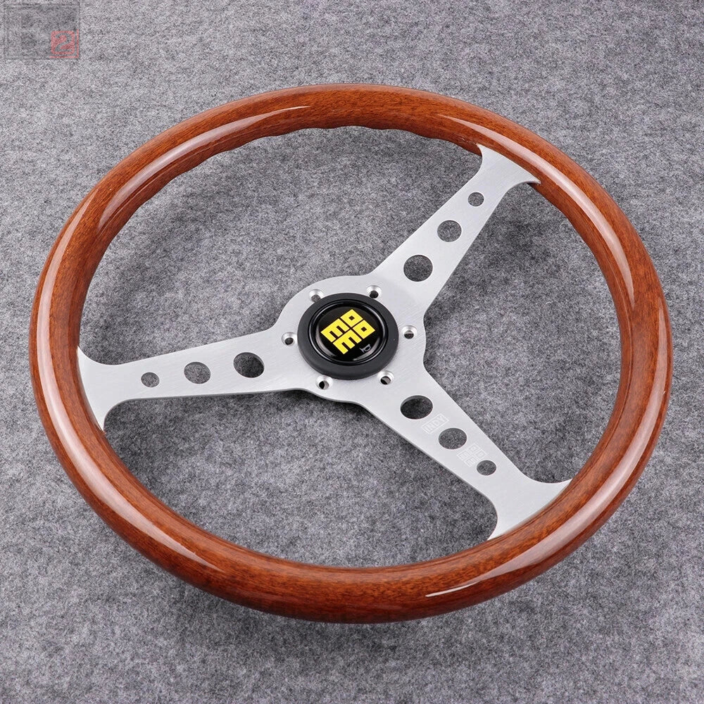 Momo Heritage Indy Silver 350mm Steering Wheel