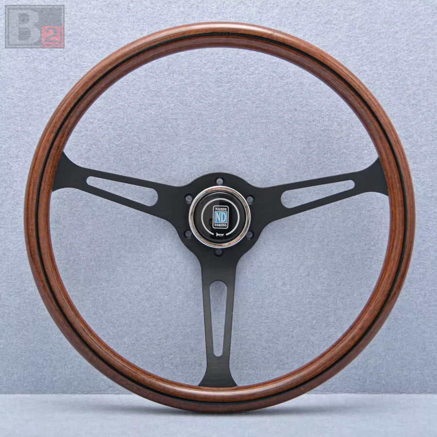 Nardi Classic 380mm Steering Wheel Mahogany Wood with Black Finish