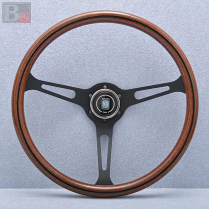 Nardi Classic 380mm Steering Wheel Mahogany Wood with Black Finish