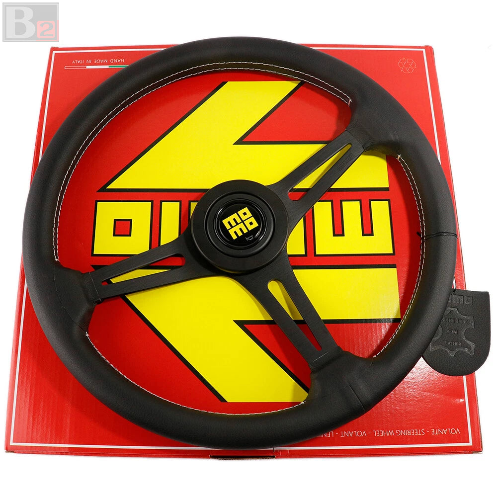 Momo 380mm Retro Series Leather Steering Wheel