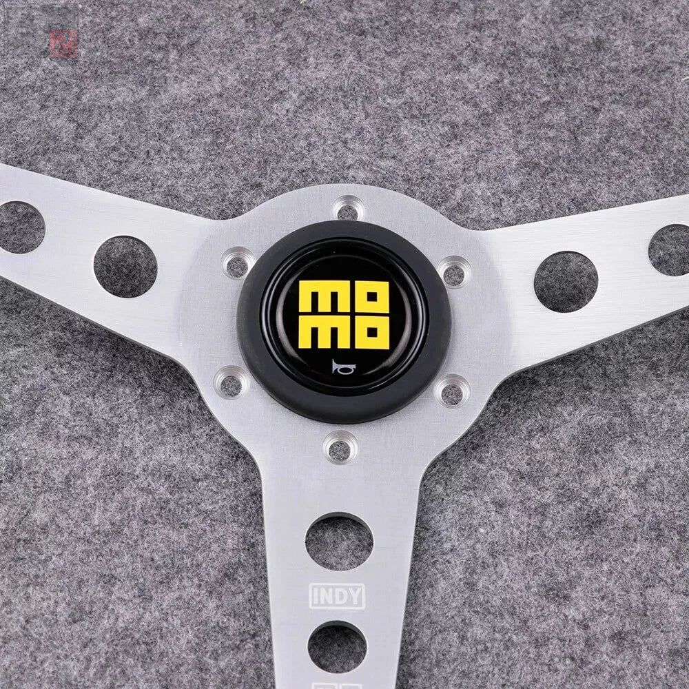 Momo Heritage Indy Silver 350mm Steering Wheel