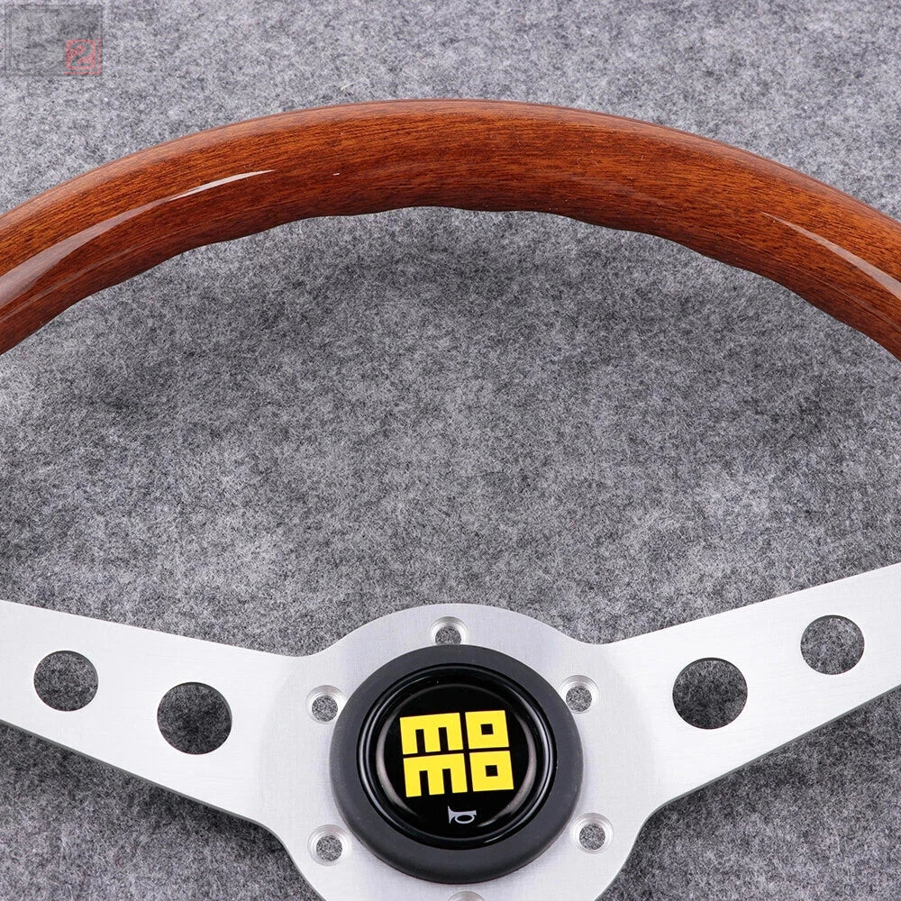 Momo Heritage Indy Silver 350mm Steering Wheel