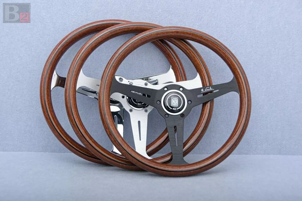 NARDI Classic 360mm Steering Wheel Mahogany Wood with Black Finish