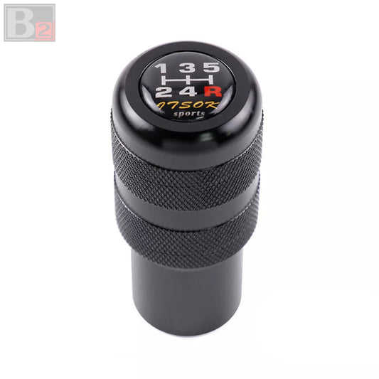 A collection of ITSOK knurled shift knobs in various colors including black, blue, red, silver, and purple, with three threaded size adapters included.