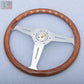 NARDI Classic 360mm Steering Wheel Mahogany Wood with Chrome Finish