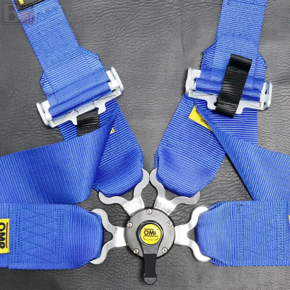 OMP 4 Point 3" Racing Seat Belt Quick Release Snap-On Harness