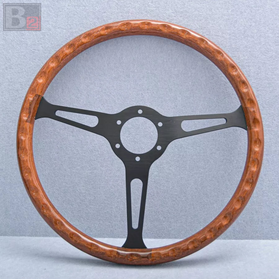 Nardi Classic 380mm Steering Wheel Mahogany Wood with Black Finish