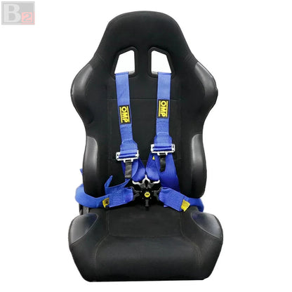 OMP 4 Point 3" Racing Seat Belt Quick Release Snap-On Harness