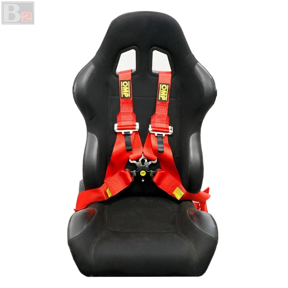 OMP 4 Point 3" Racing Seat Belt Quick Release Snap-On Harness