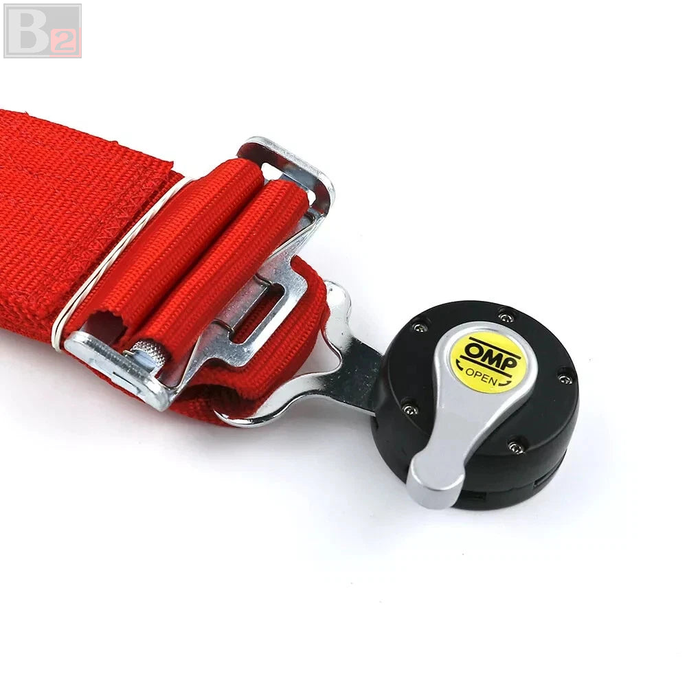 OMP 4 Point 3" Racing Seat Belt Quick Release Snap-On Harness