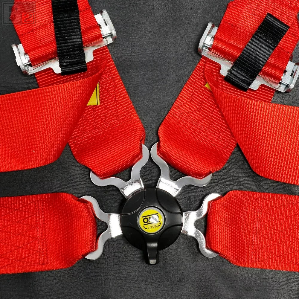 OMP 4 Point 3" Racing Seat Belt Quick Release Snap-On Harness