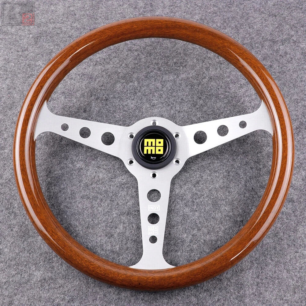 Momo Heritage Indy Silver 350mm Steering Wheel