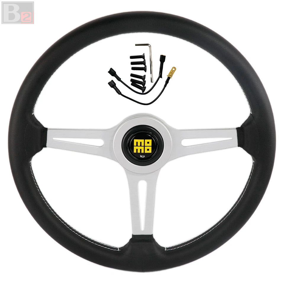 Momo 380mm Retro Series Leather Steering Wheel