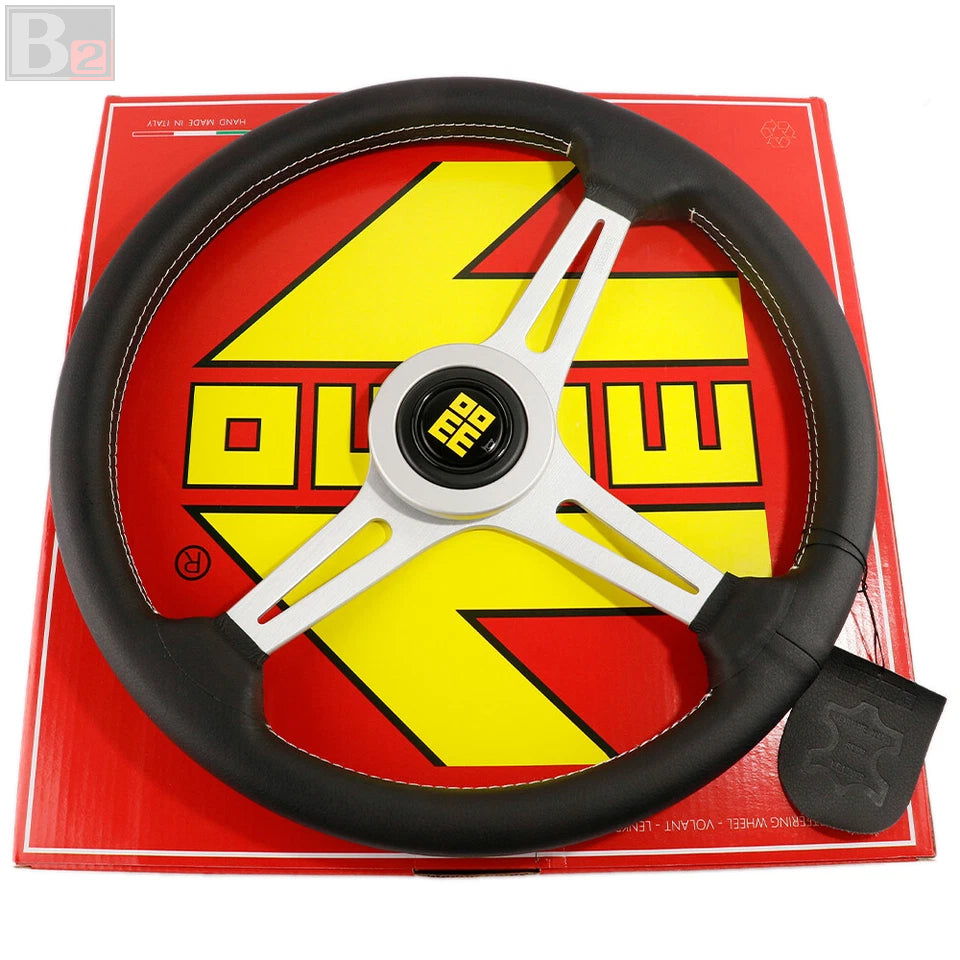 Momo 380mm Retro Series Leather Steering Wheel