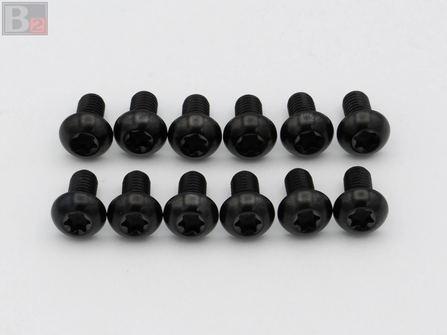 Titanium Round Steering Wheel Bolts - Black (M5 x 8mm)