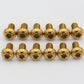 Titanium Round Steering Wheel Bolts - Gold (M5 x 8mm)