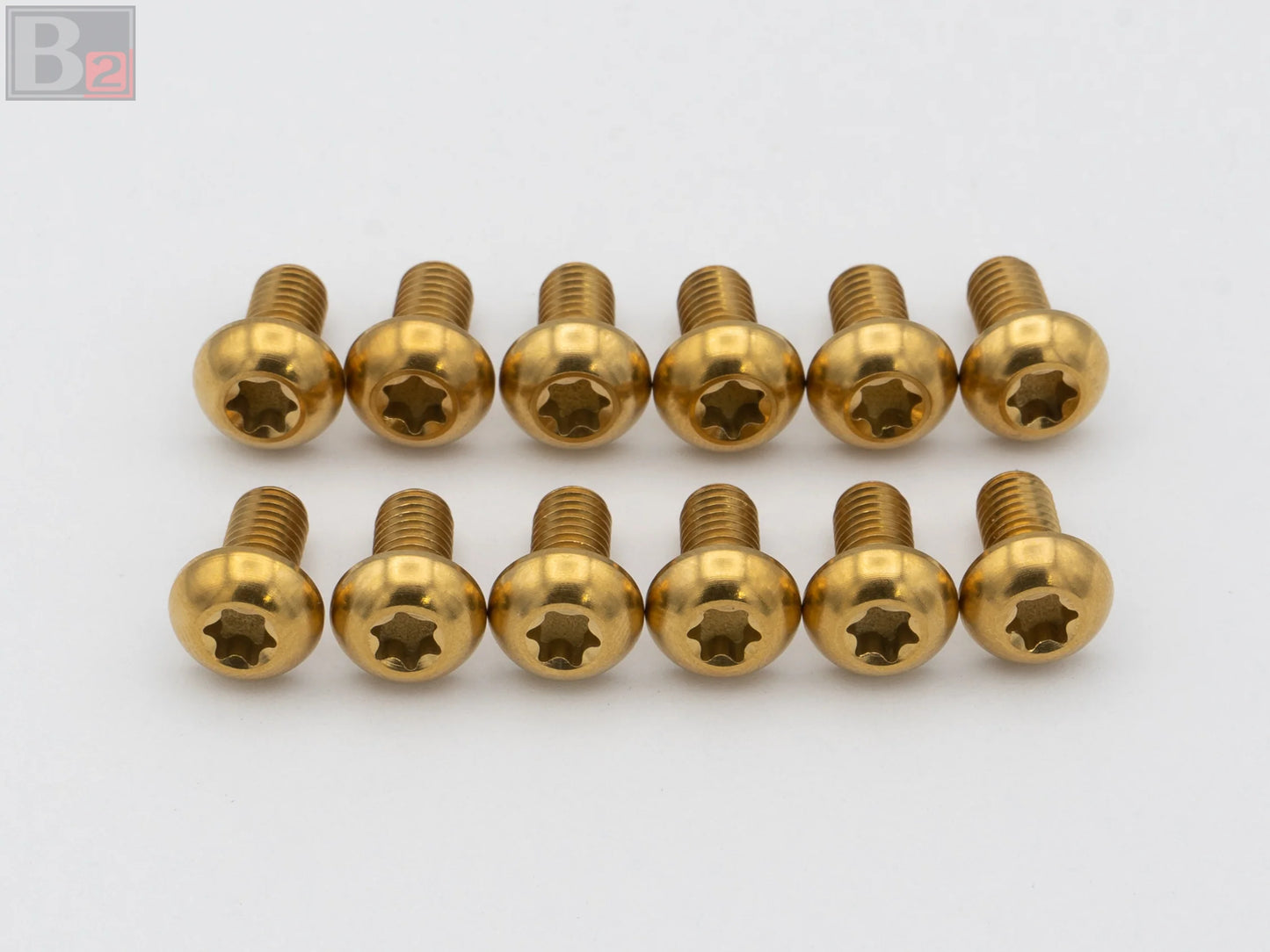 Titanium Round Steering Wheel Bolts - Gold (M5 x 8mm)