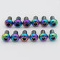 Titanium Round Steering Wheel Bolts - Neo Chrome (M5 x 8mm)