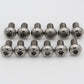 Titanium Round Steering Wheel Bolts - Silver (M5 x 8mm)