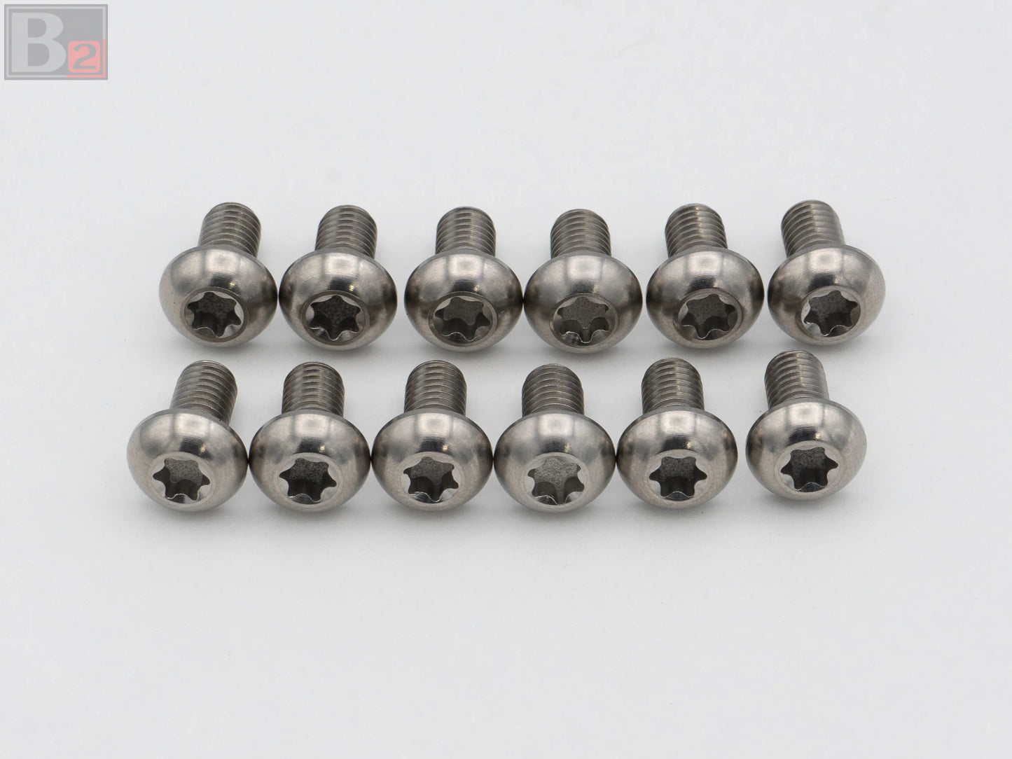 Titanium Round Steering Wheel Bolts - Silver (M5 x 8mm)