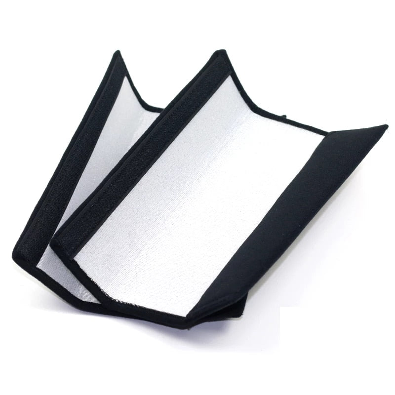 Lot De 2 Protège-ceintures De Sécurité Auto - Coussinets En PP Cotton, Fermeture Velcro, Motif écossais Rouge